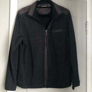Men’s Brown Johnston & Murphy zip-up sweater